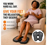 EMS Electric Foot Massager Mat with Remote. Massage Both Feet Simultaneously, Improving Blood Circulation, Relaxing Foot Muscle, Relieving Foot Pain, and Reducing Fatigue with 8 modes and 19 intensity levels